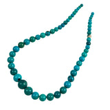 Natural Turquoise Graduated Round Beads American