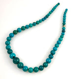 Natural Turquoise Graduated Round Beads American