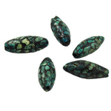 Turquoise Mosaic Oval Antique Beads