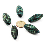 Turquoise Mosaic Oval Antique Beads