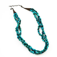 Vintage Turquoise & Sterling Necklace Native American