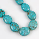 Large Turquoise Oval Beads Vintage