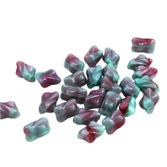 Turquoise & Red Glass Beads Vintage (12)