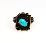 Turquoise and Sterling Silver Native American Ring