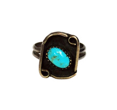 Turquoise and Sterling Silver Native American Ring