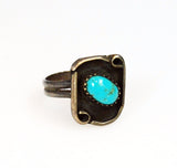 Turquoise and Sterling Silver Native American Ring