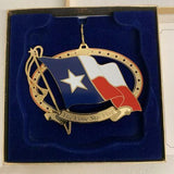 Texas Lone Star Flag Capitol Christmas Ornament 1998