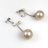 Vintage Vendome Pearl Clip Sterling On Earrings