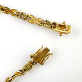 Vintage Gold Vermeil CZ Bracelet Slide Clasp