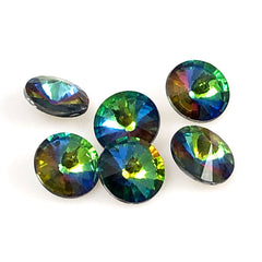 Vitrail Rivoli Crystals 16mm - 6 Vintage Czech