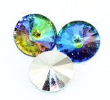 Vitrail Rivoli Crystals 16mm - 6 Vintage Czech