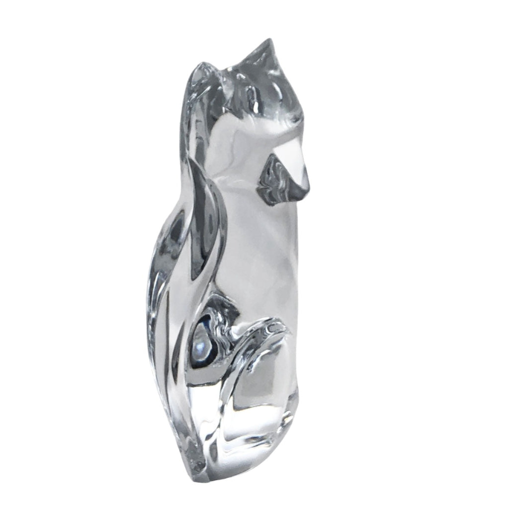 Val St. Lambert Crystal Fox Figurine