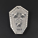 Waterford Crystal Three French Hens Ornament 1986