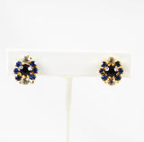 Vintage Weiss Rhinestone Earrings Clips