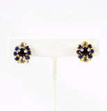 Vintage Weiss Rhinestone Earrings 