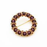 Weiss Amethyst Rhinestone Wreath Brooch