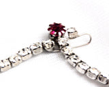 Weiss Fuchsia Rhinestone Necklace Hook Clasp