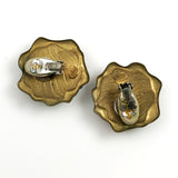 H. Weisz Rhinestone Clip On Earrings