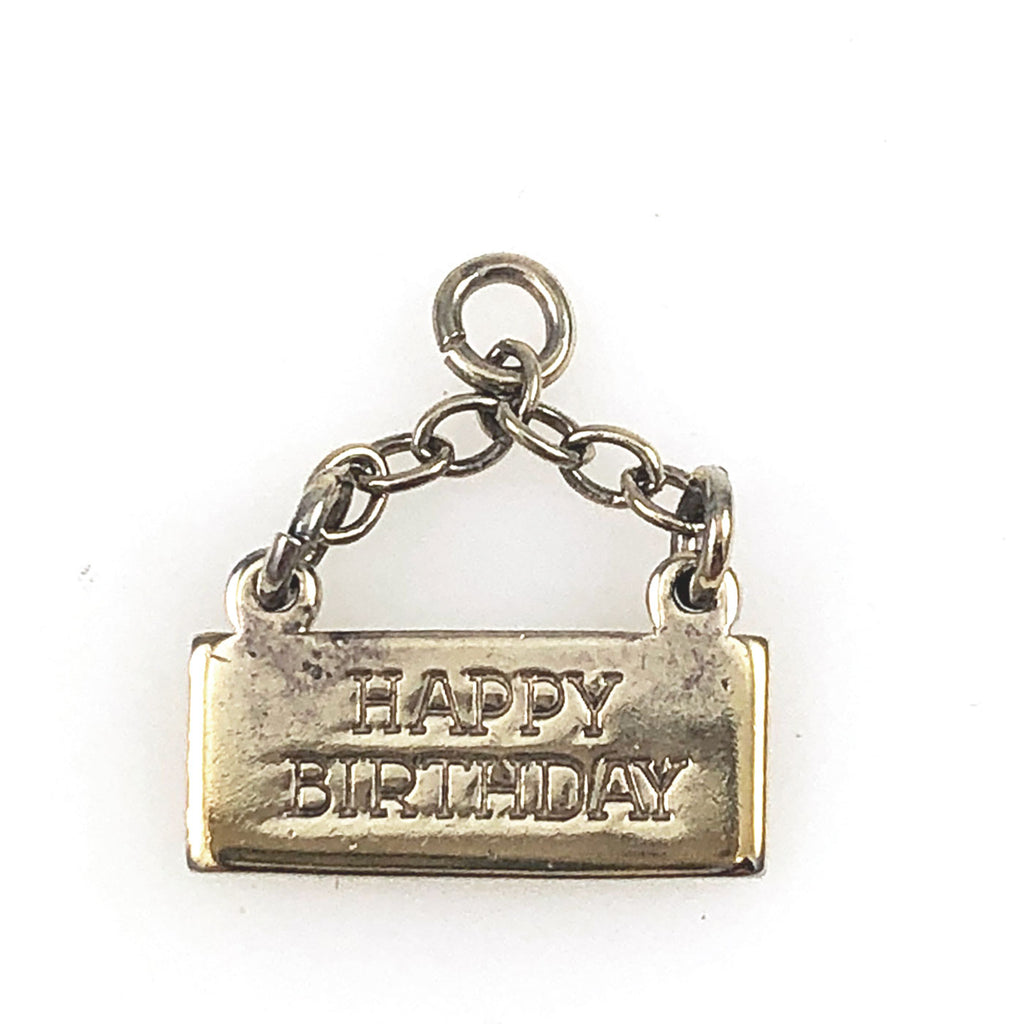 Wells Sterling Happy Birthday Charm