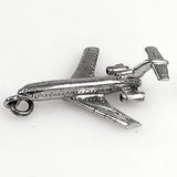 Sterling Jet Airplane Charm Pendant by Wells Vintage