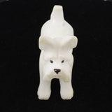 Alabaster Carved Dog Figurine