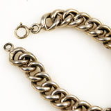 Antique White Gold Filled Curb Bracelet