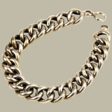 Chunky white gold curb bracelet