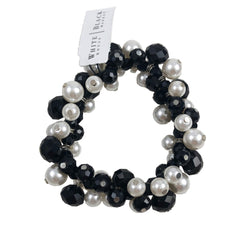 Black Glass and Pearl Bracelet by White House Black Market NWT