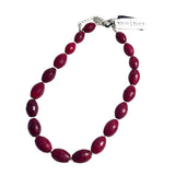 Red Jade Beaded Necklace by White House Black Market NWT