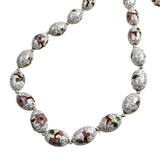 White Cloisonne Beaded Necklace