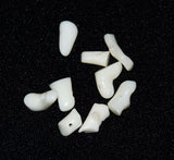 White Jumbo Coral Branch Beads Rare Natural (12)