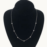 14K Italian White Gold Chain Milor Necklace