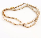 African Trade Goomba White Beads Strand