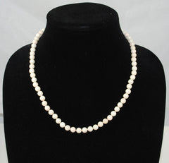White Coral Necklace 6-7mm 14Kt Gold Clasp