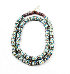 Fancy Venetian White Eye Trade Beads Strand