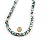 Strand of Fancy Venetian White Eye Trade Beads