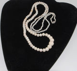 Victorian White Coral Rounds Necklace Rope Length