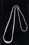 Victorian White Coral Rounds Necklace Rope Length