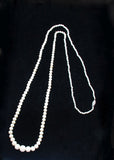 Victorian White Coral Rounds Necklace Rope Length