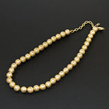 Vintage Whiting & Davis Gold Beaded Necklace 