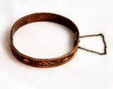 Whiting & Davis Hinged Copper Bangle Bracelet Vintage