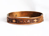 Whiting & Davis Hinged Copper Bangle Bracelet Vintage