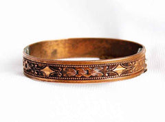 Whiting & Davis Hinged Copper Bangle Bracelet Vintage