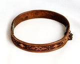 Whiting & Davis Hinged Copper Bangle Bracelet Vintage