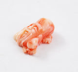 Sideview of Carved Angel Skin Wiseman Japanese God, Fukurokuju Vintage