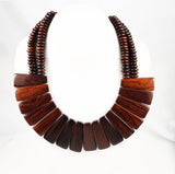 Vintage Wood Collar Necklace