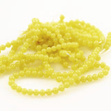Vintage Yellow Glass Round Beads - 4mm 