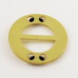 Yellow Lucite Belt Buckle Vintage
