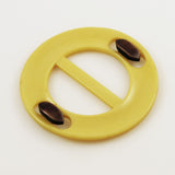 Yellow Lucite Belt Buckle Vintage