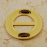 Yellow Lucite Belt Buckle Vintage